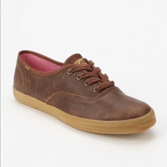 brown leather keds
